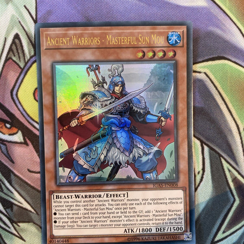 IGAS-EN008 Ancient Warriors - Masterful Sun Mou Ultra Unl Edition NM Yugioh Card