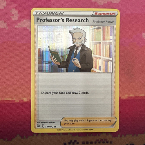 Pokemon Card Professor's Research Brilliant Stars Holo Rare 147/172 Near Mint