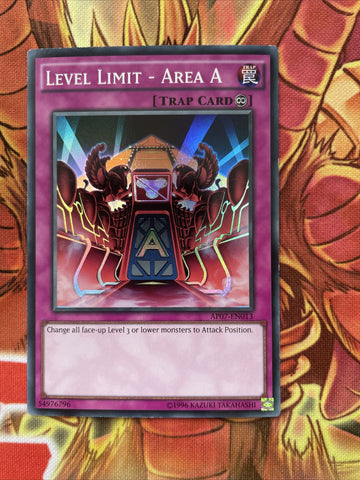AP07-EN013 Level Limit - Area A - Super Rare - Unlimited Edition NM Yugioh
