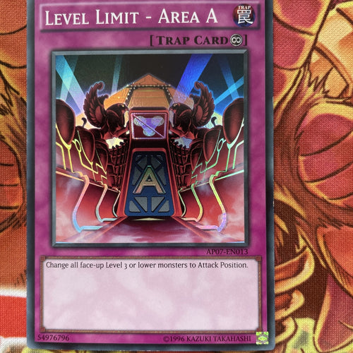 AP07-EN013 Level Limit - Area A - Super Rare - Unlimited Edition NM Yugioh