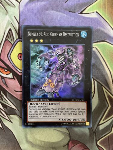 REDU-ENSE2 Number 30: Acid Golem Of Destruction Super Lim Edition NM Yugioh Card