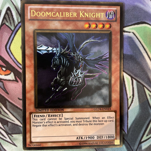 GLD4-EN023 Doomcaliber Knight Gold Rare Limited Edition NM Yugioh Card