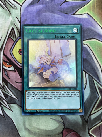 LDS1-EN112 Crystal Bond Green Ultra Rare 1st Edition NM Yugioh Card