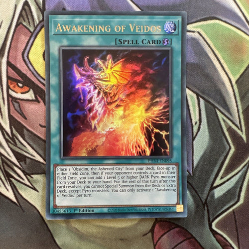 PHNI-EN095 Awakening Of Veidos Ultra Rare 1st Edition NM Yugioh Card