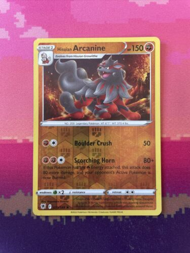 Pokemon Card Hisuan Arcanine Astral Radiance Reverse Holo Rare 071/189 NM