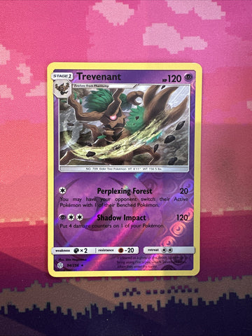 Pokemon Card Trevenant Cosmic Eclipse Reverse Holo Rare 94/236 NM