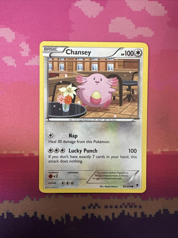 Pokemon Card Chansey Phantom Forces Common 80/119 Near Mint