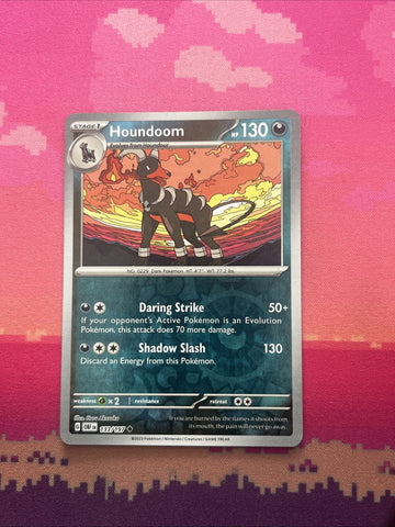 Pokemon Card Houndoom Obsidian Flames Reverse Holo 133/197 Near Mint