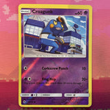 Pokemon Card Croagunk Burning Shadows Reverse Holo 54/147 Near Mint
