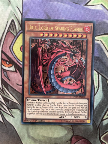 DUSA-EN096 Uria, Lord of Searing Flames Ultra Rare 1st Edition NM Yugioh Card