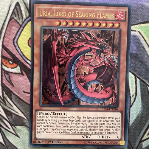 DUSA-EN096 Uria, Lord of Searing Flames Ultra Rare 1st Edition NM Yugioh Card