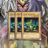 SDP-009 x3 Toon Alligator Common Excellent Condition Yugioh