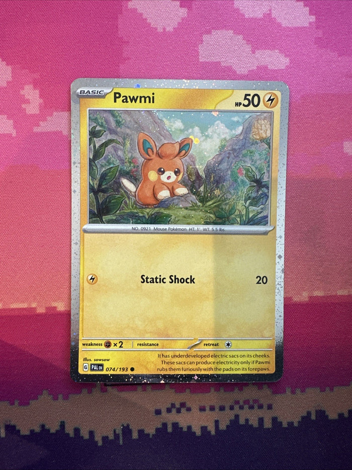 Pokemon Card Pawmi Paldea Evolved Cosmo Holo 074/193 Near Mint