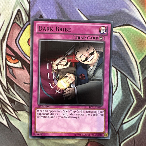 BP01-EN055 Dark Bribe Black Rare 1st Edition NM Yugioh Card