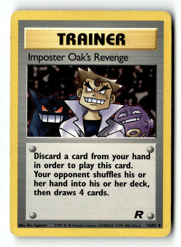 Pokemon Card Imposter Oak's Revenge Unlimited LP Team Rocket 76/82