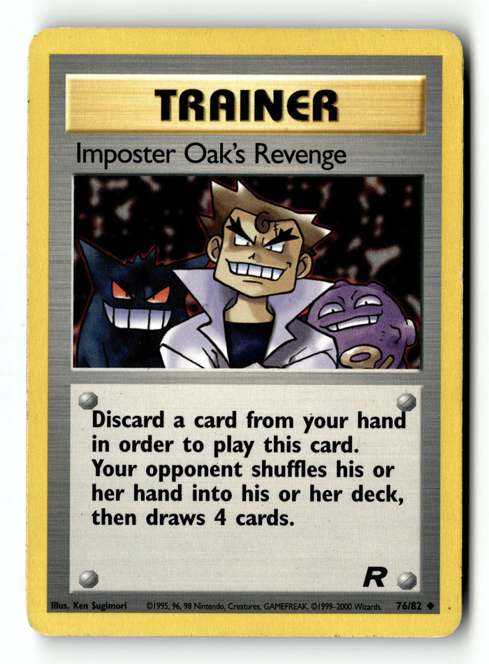 Pokemon Card Imposter Oak's Revenge Unlimited LP Team Rocket 76/82