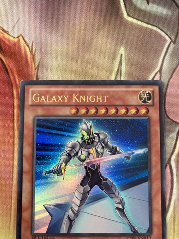 ZTIN-EN012 Galaxy Knight Ultra Rare 1st Edition Mint YuGiOh Card (back)