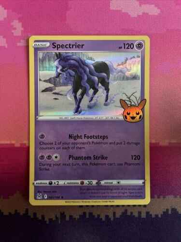 Pokemon Card Spectrier Trick Or Trade Holo Rare 081/196 Near Mint