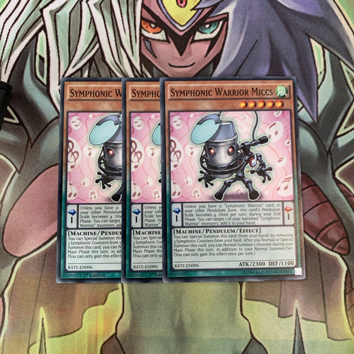 RATE-EN096 x3 Symphonic Warrior Miccs Common Excellent Condition Yugioh