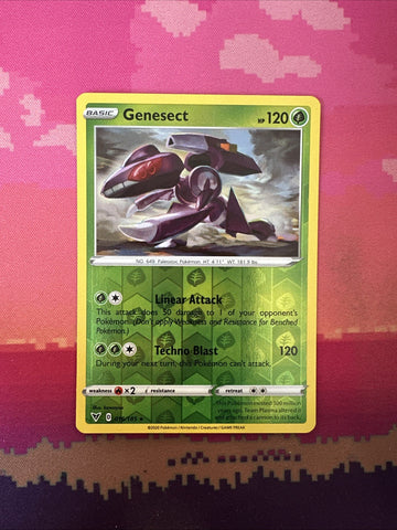 Pokemon Card Genesect Vivid Voltage Reverse Holo Rare 016/185 Near Mint