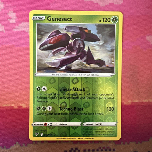 Pokemon Card Genesect Vivid Voltage Reverse Holo Rare 016/185 Near Mint