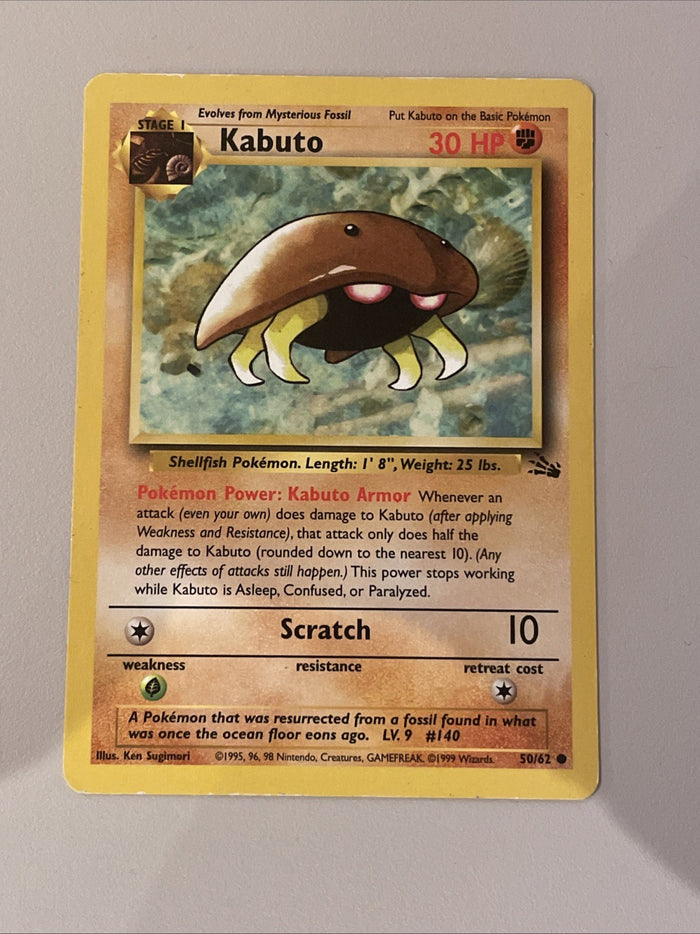 Pokémon TCG Kabuto Fossil 50/62 Regular MP.