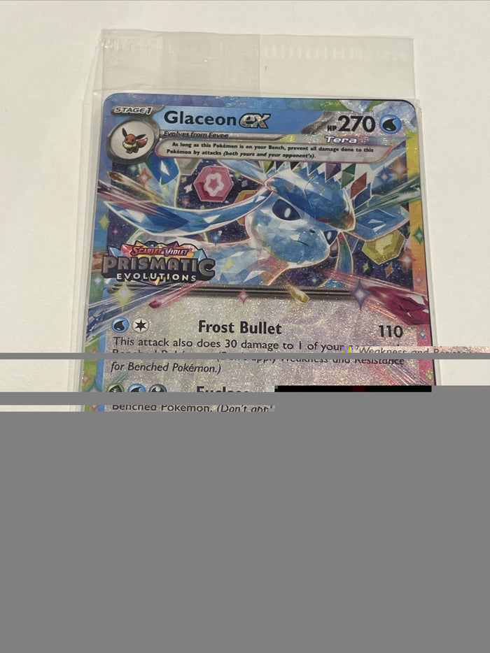 Pokémon TCG Prismatic Evolutions Glaceon EX Stamped Promo Card 026/131 Sealed