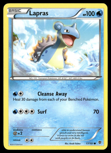 Pokemon Card Lapras LP Plasma Blast Common 17/101