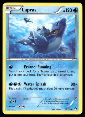 Pokemon Card Lapras LP XY - BREAKpoint Uncommon 28/122