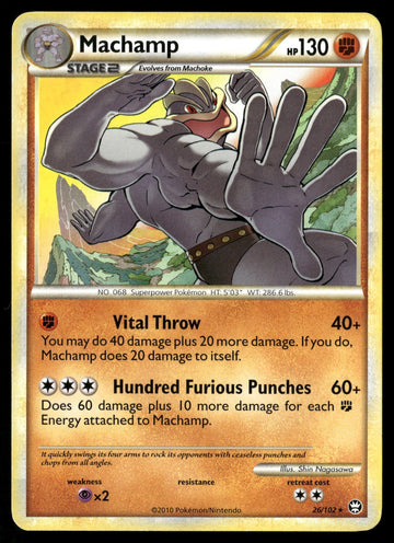 Pokemon Card Machamp LP Triumphant Rare 26/102