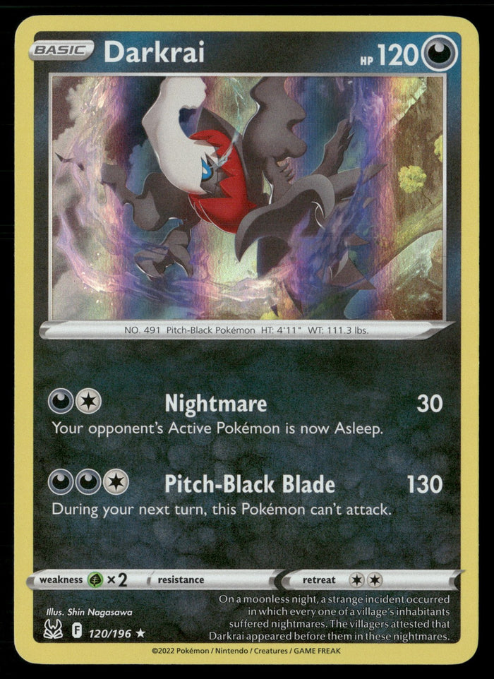Pokemon Card Darkrai SWSH11: Lost Origin Holo Rare 120/196 NM