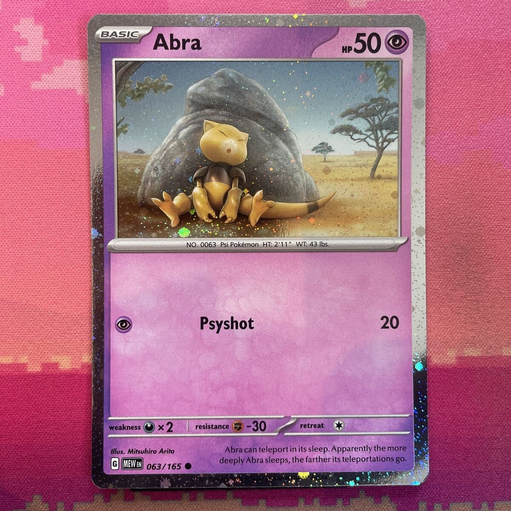 pokemon card abra Pokemon Card Abra Scarlet & Violet Cosmo Holo 063/165 Near Mint – Twin  Traders