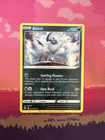 Pokemon Card Absol Astral Radiance Holo Rare 097/189 Near Mint