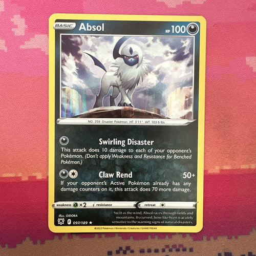 absol pokemon card price Pokemon Card Absol Astral Radiance Holo Rare 097/189 Near Mint – Twin  Traders