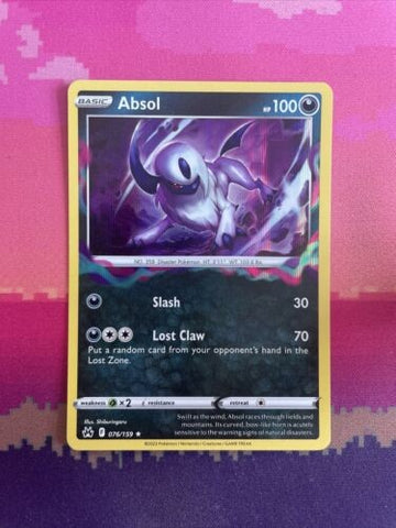 Pokemon Card Absol Crown Zenith Holo Rare 076/159 Near Mint