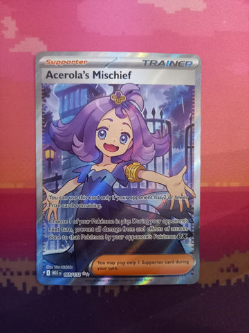 Pokemon Card Acerola's Mischief 165/132 Ultra Rare Mega Evolution Near Mint
