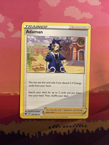 Pokemon Card Adaman Astral Radiance Rare Non Holo 135/189 Near Mint