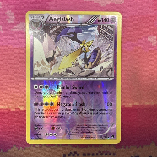 Pokemon Card Aegislash Breakpoint Reverse Holo Rare 62/122 Near Mint