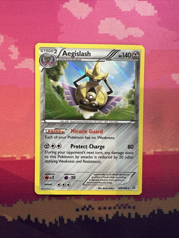 Pokemon Card Aegislash Primal Clash Holo Rare 100/160 Near Mint