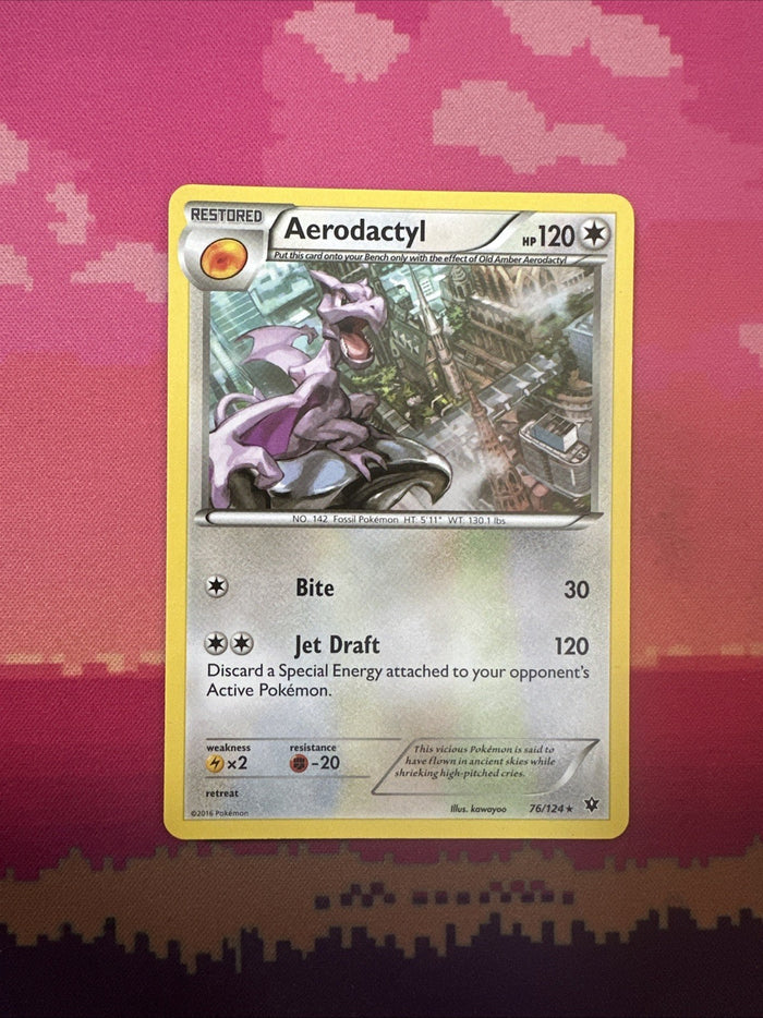 Pokemon Card Aerodactyl Fates Collide Rare 76/124 NM