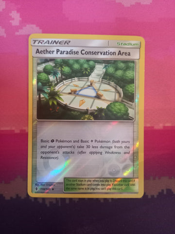 Pokemon card Aether Paradise Conservation Area 116/145 Reverse Guardians Rising