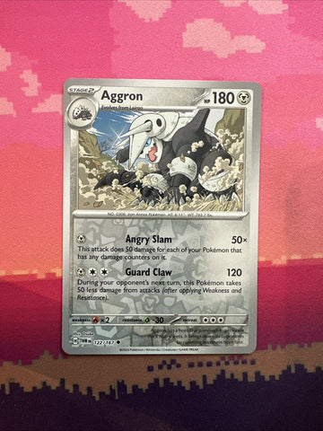 Pokemon Card Aggron Twilight Masquerade Reverse Holo Uncommon 122/167 Near Mint
