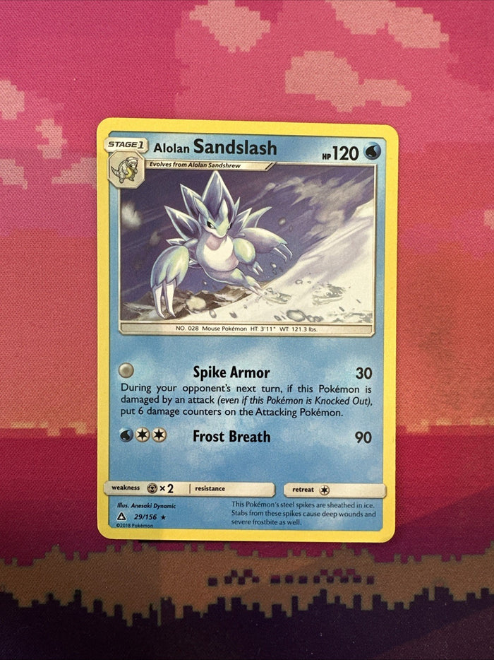Pokemon Card Alolan Sandslash Ultra Prism Rare 29/156 Near Mint