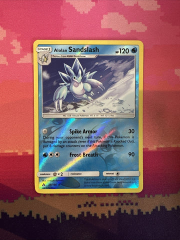 Pokemon Card Alolan Sandslash Ultra Prism Reverse Holo Rare 29/156 Near Mint
