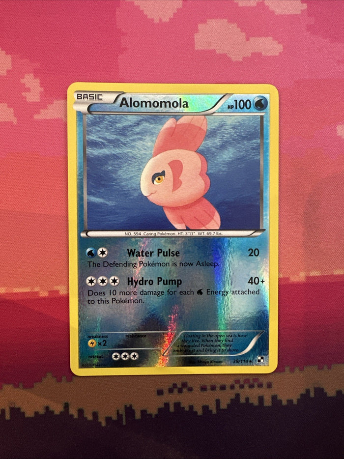 Pokemon Card Alomomola Black & White Reverse Holo Rare 39/114 Near Mint