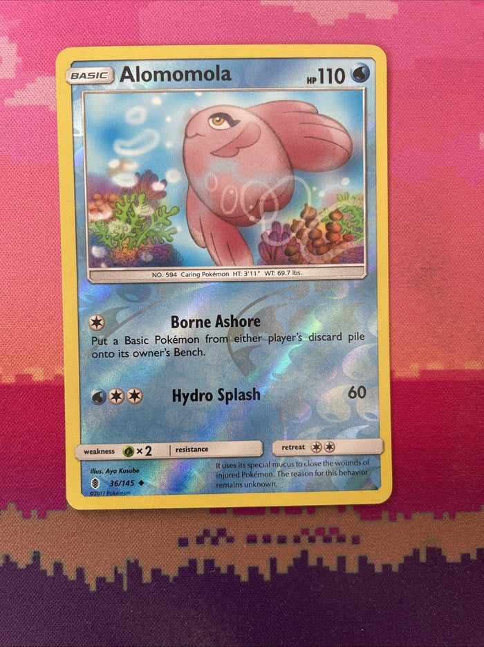 Pokemon Card Alomomola Guardians Rising Reverse Holo Uncommon 36/145 Near Mint