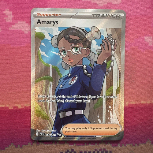 Pokemon Card Amarys 132/131 Ultra Rare Prismatic Evolutions Near Mint