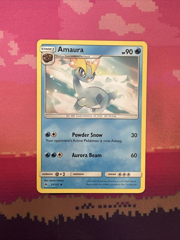 Pokemon Card Amaura Forbidden Light Uncommon 27/131 Near Mint