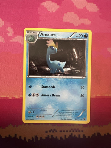 Pokemon Card Amaura Furious Fists Uncommon 25/111 Near Mint
