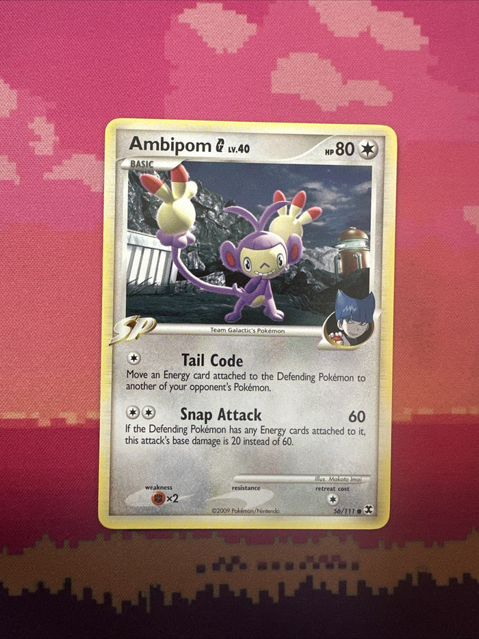 Pokemon Card Ambipom G Rising Rivals Common 56/111 Near Mint